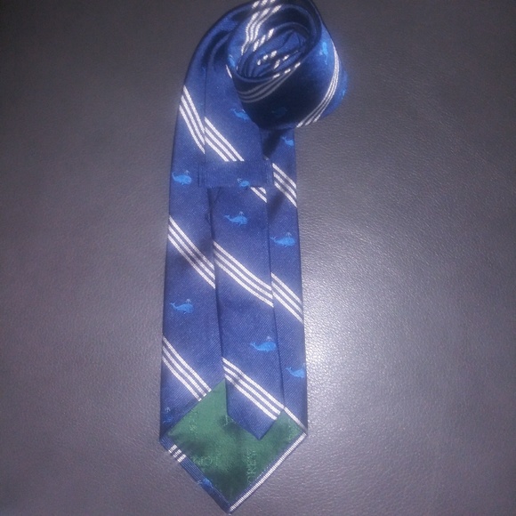 J.Crew Blue Whale Silk Tie - Picture 2 of 4